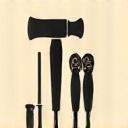 日本の職人技を示す伝統的な金槌と道具のアイコン